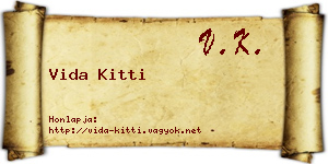 Vida Kitti névjegykártya