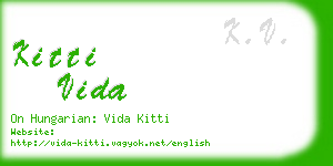 kitti vida business card
